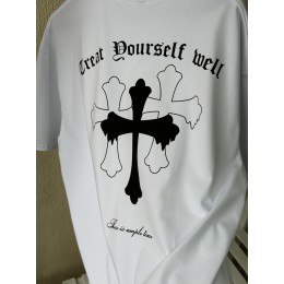 Футболка оверсайз біла Creat dourself mell Футболка оверсайз біла Creat dourself mell
