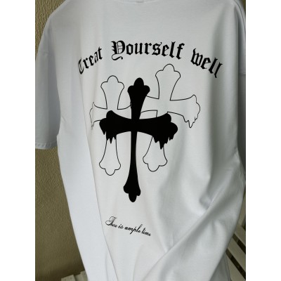 Футболка оверсайз біла Creat dourself mell