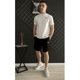 Шорти Under Armour білий лого + футболка Under Armour біла Шорти Under Armour білий лого + футболка Under Armour біла