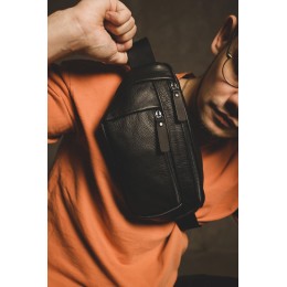 Чоловіча сумка-бананка на пояс з натуральної шкіри SL007 Чоловіча сумка-бананка на пояс з натуральної шкіри SL007