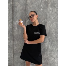 Футболка-туніка Be Happy, чорна