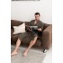 Чоловічий халат з фактурного мусліну Duna, хакі Чоловічий халат з фактурного мусліну Duna, хакі