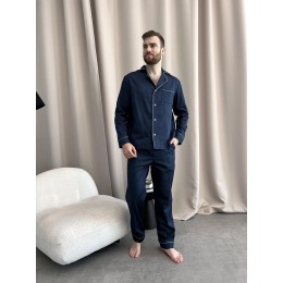 Піжама чоловіча COSY з cатину (штани+сорочка), Midnight Піжама чоловіча COSY з cатину (штани+сорочка), Midnight