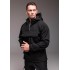 Чоловічий чорний анорак Softshell на флісі