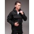 Чоловічий чорний анорак Softshell на флісі
