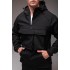 Чоловічий чорний анорак Softshell на флісі