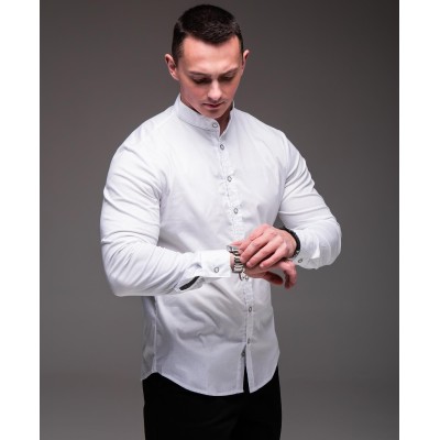 Чоловіча біла сорочка з довгим рукавом "Modern"