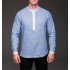 Сорочка лляна з білими вставками , довгий рукав