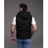 Утеплена жилетка з капюшоном matte black