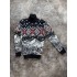 Теплий светр M-XL "Орнамент" синій D-009