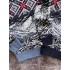 Теплий светр M-XL "Орнамент" синій D-009