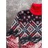 Теплий светр M-XL "Орнамент" червоний D-012 Теплий светр M-XL "Орнамент" червоний D-012