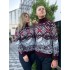 Теплий светр M-XL "Орнамент" бордовий D-010 Теплий светр M-XL "Орнамент" бордовий D-010