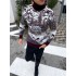 Теплий светр M-XL "Будинок з оленями" бордовий D-015 Теплий светр M-XL "Будинок з оленями" бордовий D-015