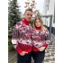 Теплий светр M-XL "Будинок з оленями" червоний D-018 Теплий светр M-XL "Будинок з оленями" червоний D-018