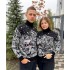 Теплий светр M-XL "Засніжений ліс" чорний D-024