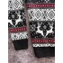 Теплий светр M-XL "Смугастий олень" чорний D-036