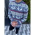 Теплий светр M-XL "Смугастий олень" джинс D-031 Теплий светр M-XL "Смугастий олень" джинс D-031