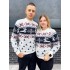 Теплий светр M-XXL "Новорічний олень" білий D-054 Теплий светр M-XXL "Новорічний олень" білий D-054