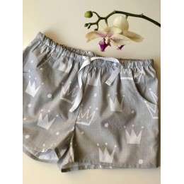 Піжамні шорти з бязі COSY Корони Піжамні шорти з бязі COSY Корони
