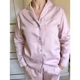 Піжамна сорочка з сатину Pearl COSY пильна пудра Піжамна сорочка з сатину Pearl COSY пильна пудра