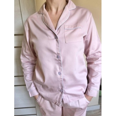 Піжамна сорочка з сатину Pearl COSY пильна пудра